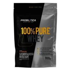 Imagem de 100% Pure Whey Protein concentrado Refil 900g Probiotica, IOGURTE COM 