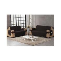 Imagem de Capa De Sofá 2 E 3 Lugares Com Laço E Porta Controle Tabaco