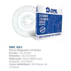 Imagem de Disco tacógrafo diário - 100 unidades 125km/h