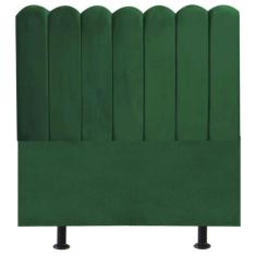 Imagem de Cabeceira Nuvem Cama Box Solteiro 90 cm Alanis Suede Verde
