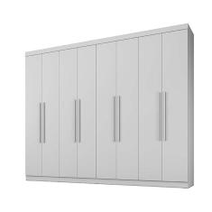 Imagem de Guarda Roupa Casal 8 Portas 4 Gavetas New Premium Benetil Móveis Branco