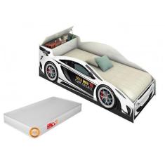 Imagem de Cama Carro Infantil Vermelho Com Baú E Colchão Menino Menina Caminha R