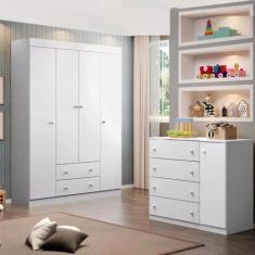 Imagem de Guarda-Roupas Phoenix Baby Elisa Mdf 4 Portas 2 Gavetas