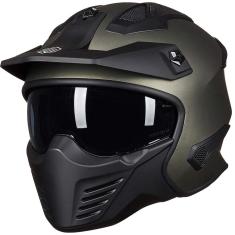 Imagem de Capacete de motocicleta ilm Open Face 3/4 Half dot Modelo 726X Verde