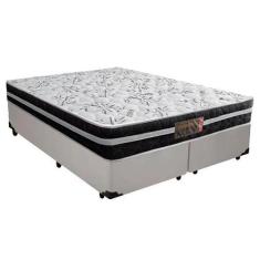Imagem de Cama Box Queen Colchão Mola Superlastic 158x198x20cm Vermont Sintético