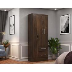 Imagem de Guarda-Roupa Solteiro Oceania 3 Portas 2 Gavetas Cor Cacau - Direto Si