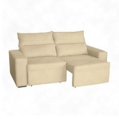 Imagem de Sofa Retratil Reclinável Viena Bege Conce - Meu Estofado - Rec Estofad