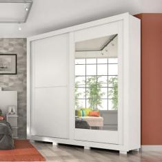 Imagem de Guarda Roupa Casal 210,30cm 2 Portas De Correr Com Espelhos 100% Mdf A