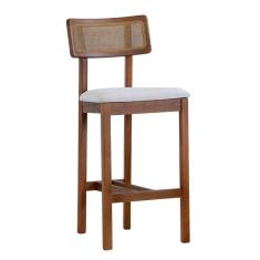 Imagem de Banqueta Dunas Algodão Bege e Amêndoa