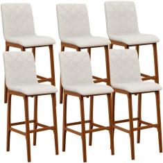 Imagem de Kit 04 Banquetas Altas Cozinha Zoe B04 Champagne