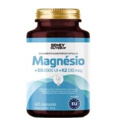 Imagem de Magnésio 200Mg+Vitamina D 2000Ui+Vitamina K2 130Mcg 60 Cápsulas - Sidn