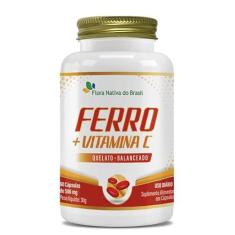 Imagem de Ferro Quelato + Vitamina C 60 caps Flora Nativa