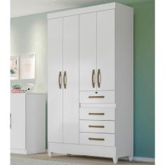 Imagem de Guarda Roupa 4 Portas 4 Gavetas Flex Sobral Moval