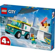 Imagem de Lego City 60403 Ambulancia De Emergencia E Snowboarder