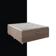 Imagem de Cama Base Box Suede Bege Claro - Destaque Camas