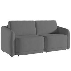 Imagem de Sofá Cama Casal Para Sala 176cm Polska K04 Veludo Preto - Mpozenato