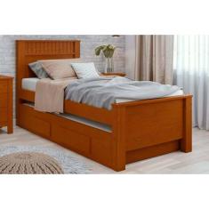 Imagem de Cama Solteiro Athenas c/ 2 Gavetas e Auxiliar Frassino - Lopas