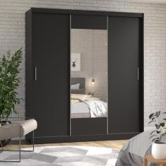 Imagem de Guarda-Roupa Casal Com Espelho 3 Portas De Correr Muriqui Maxx Cabecas
