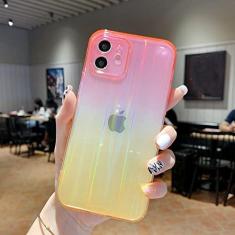 Imagem de Capa degradê transparente aurora de luxo para iphone 12 11 pro max 12 mini x xr xs max 7 8 plus se 2020 capa traseira macia, 5, para iphone 12