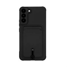 Imagem de Capa de telefone de silicone com compartimento para cartão Candy Color para Samsung S23 S22 Ultra S21 Plus S20 S21FE A52 A72 A51 A71 A32 A53 Capa carteira macia, T1, para Samsung S21 Plus