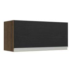 Imagem de Armário De Cozinha Aéreo 70 Cm 1 Porta Basculante Rustic/Preto Glamy M