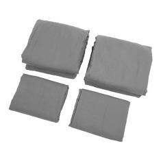 Imagem de Conjunto de Lençóis de Cama, Conjunto Completo de Lençóis de Artesanato Fino, Fibra Química Altamente Adaptável, Confortável, Simples para Hotel de Negócios (Tamanho REI DOS EUA)