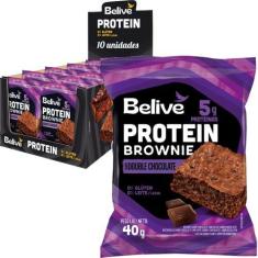 Imagem de Kit c/ 10und Protein Brownie Double Chocolate BELIVE 40g
