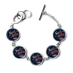 Imagem de DIYthinker Pulseira com silhueta de motocicleta mecânica e pingente de corrente