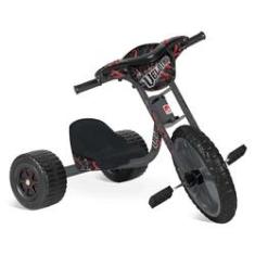 Triciclo Infantil com Empurrador Bandeirante Triciclo Smart Cinza