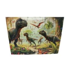 Imagem de Quebra-Cabeça Dinossauros De 40 Peças Em Mdf - Coleção Tea & Amor