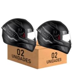 Imagem de Kit 2 Capacete Fly Drive 2 Flex Preto Fosco Grafite, Preto Fosco Grafi