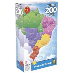 Imagem de Quebra Cabeça - Mapa do Brasil 200 peças