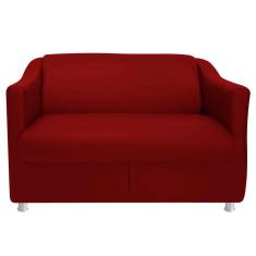 Imagem de Namoradeira Decorativa Bia 2 Lugares Suede Vermelho