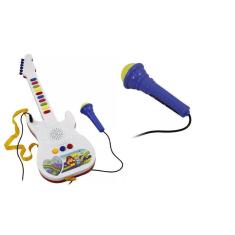 Imagem de Guitarra Com Microfone Som E Luz Musical Infantil Educativo