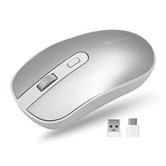 Imagem de X9 Performance Mouse USB C duplo sem fio com receptor USB-A e tipo C - mouse para vários dispositivos - mouse sem fio RF USB tipo C de 2,4 G para MacBook Pro/Air, Apple Mac, iMac, laptop, computador