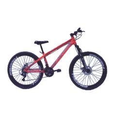 Imagem de Bicicleta Vikingx Tuff 30 Freeride Aro 26 Freio A Disco Cambios Shimano Laranja Neon