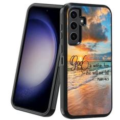 Imagem de BXIKEOPIU Capa para Samsung Galaxy S24+/S24 Plus, 3 camadas resistentes à prova de choque à prova de poeira/queda, capa protetora robusta para S24 Plus 5G (6,7 polegadas, 2024), versículo bíblico com