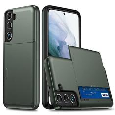 Imagem de Capa de carteira para Samsung Galaxy S22 S20 S21 FE S10 Plus caso com suporte para cartão Shell para Galaxy S10e S22 S21 S22 Ultra 5G Funda, verde do exército, para Galaxy S10 5G
