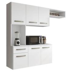 Imagem de Cozinha Compacta Suspensa 165cm Balcão Armário Aéreo Multiuso - Lezza