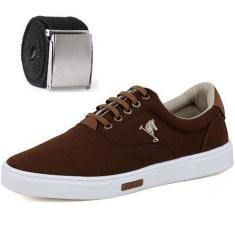 Imagem de Kit Tenis Casual Basico Com Bordado E Solado De Borracha Com Cinto - E