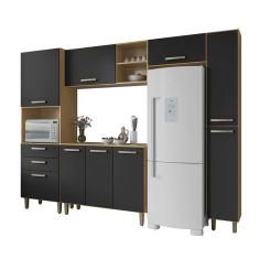 Imagem de Cozinha Completa Luna 5 Peças I01 Carvalho Preto Clique Chique