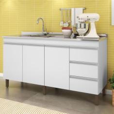 Imagem de Balcão Gabinete de Pia 159cm 3 Portas sem Tampo Karen - SSX Multicoisa