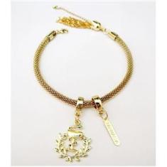 Imagem de Pulseira Farmácia Com Placa Folheado A Ouro 18k