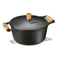 Imagem de Caçarola Panela De Ferro Com Alça Madeira 6 Litros Fumil