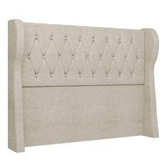 Imagem de Cabeceira Casal Cama Box 140cm Malva I02 Bouclê Bege Mpozenato