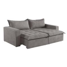 Imagem de Sofá 5 Lugares Retrátil E Reclinável Linho M-184 Martins Cinza