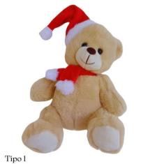 Imagem de Urso Natalino Sentado para Decoração 20cm Pelúcia - Oferta. - Multiart