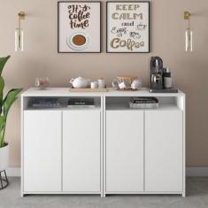 Imagem de Conjunto 2 Balcões para Escritório Cantinho do Café Home Office Cool Artany Branco