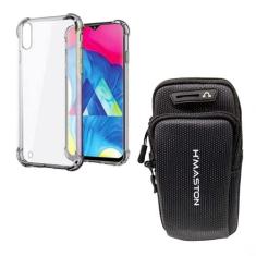 Imagem de Kit Capinha Case Anti Impacto e Braçadeira Capa Porta Celular Para Corrida Compatível Samsung Galaxy A01