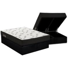 Imagem de Cama Box Baú King: Colchão Espuma D45 Ortobom Light Saúde + Base Crc S